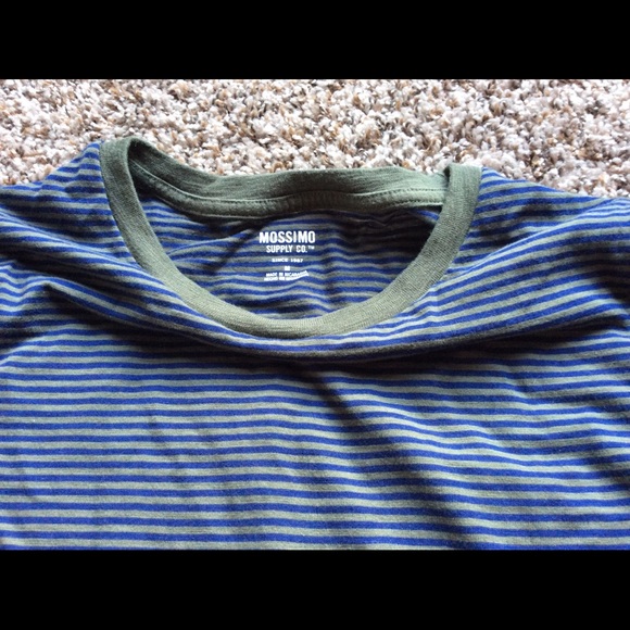 Green and navy striped tee - Picture 2 of 3
